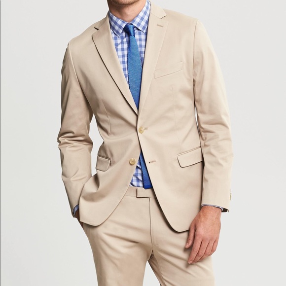 khaki chino suit
